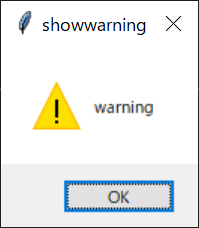 Tkinter MessageBox.showwarningの画像